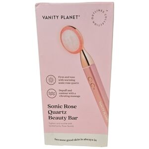 Vanity Planet Sonic Rose Quartz Beauty Bar - Warming Vibrating Tool For Skincare
